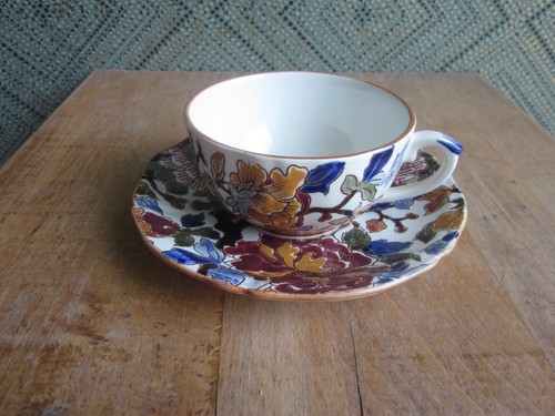 Gien faience tasse - , soucoupe