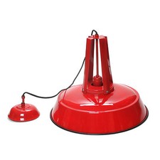 Lampe Suspendue Luminaire Plafonnier Rouge Pompier Métal Style Industriel E27