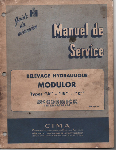 Tracteur notice emploi