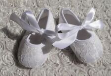 Solde Enfant Bébé Baptême Chaussures Broderie Landau Dentelle Chaussures