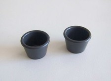 Playmobil (Q1270) SITE - Lot of 2 Dark Grey Buckets Large 3233 3833 4138 4482