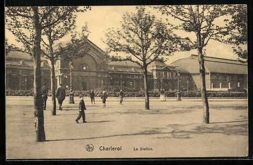 Cpa charleroi station 1917 - cpa, charleroi,