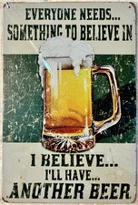 TIN SIGN 8x12 Beer Funny Quote