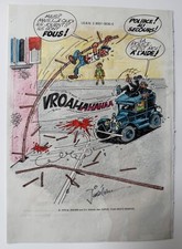 JIDEHEM (Co créateur GASTON ) Dédicace COULEUR SOPHIE BD Dos PAGE DE GARDE TTBE