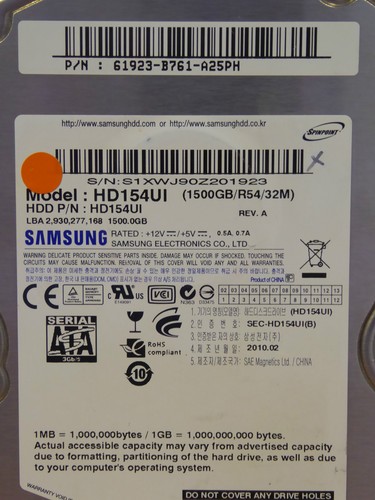 Samsung hd154ui p - samsung, p/n