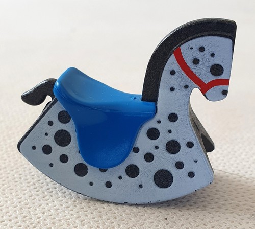 Cheval bascule enfant bleu - a,