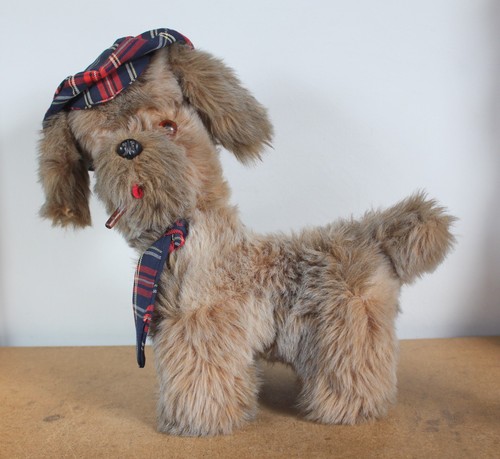 Peluche ancienne chien brun - ancienne,