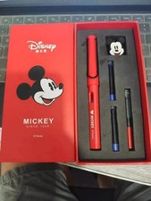 RARE NEW DISNEY MICKEY MOUSE FOUNTAIN PEN WITH CONVERTER AND REFILLS GIFT