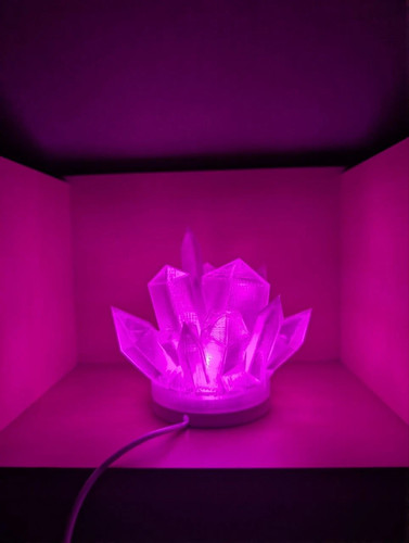 Lampe cristal multicolore avec