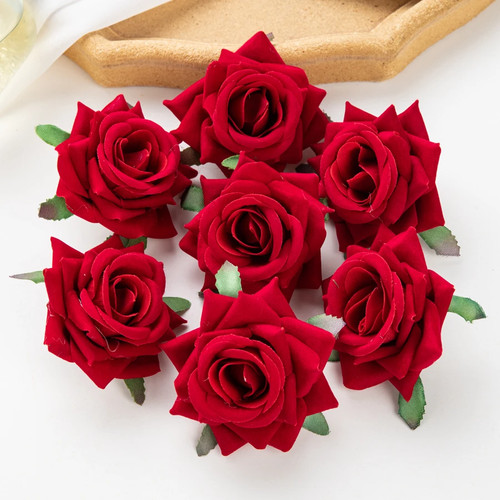 Pcs roses artificielles - 10,