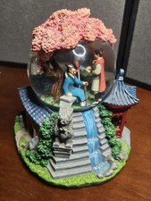 Rare Disney Mulan Snow Globe Music Box Plays Reflection