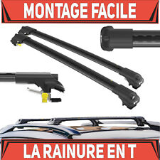 Turtle Alu Noir Barres de toit pour Hyundai ix55 1 I 06-11 Rails de toit ouverts