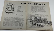 1960'S ARCHITECTURAL ARTWORK ALL HAND DRAWN KRAK DES CHEVALIERS