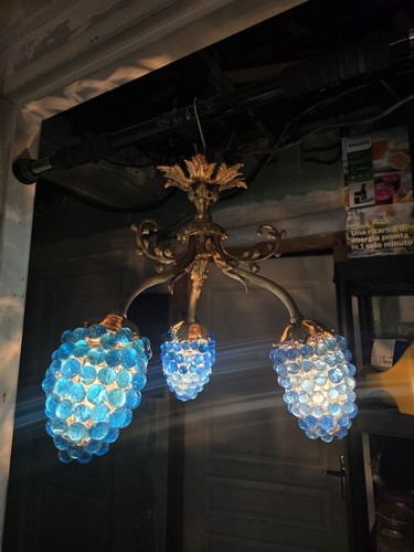 Lustre bronze ancien - lustre,