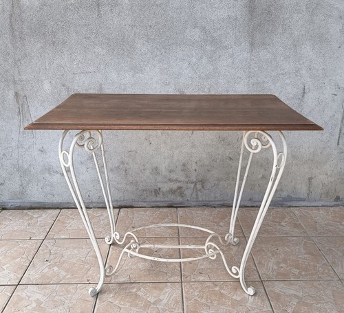 Ancienne table fer forgé - , et
