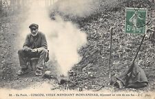 CPA 58 OLD BEGGAR MORVANDIA BREAKFAST BY FIRE CORNER FOREST