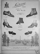 PUBLICITÉ 1924 GUÊTRE SOULIER SADERNE PRÉSENTE LA MODE NOUVELLE - ADVERTISING