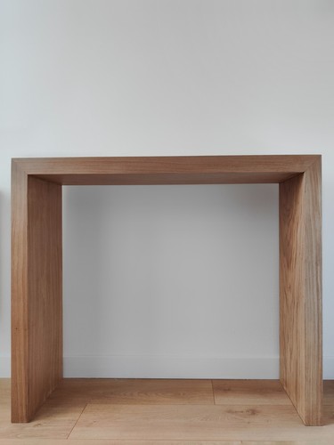 Table console bois chêne - table,
