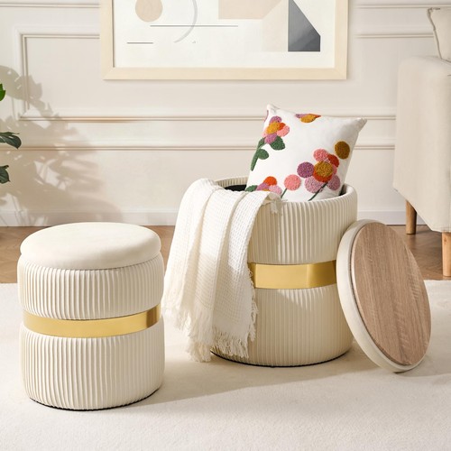 Round ottoman with - round,