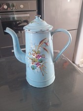Cafetiere Emaille Ancien Decor