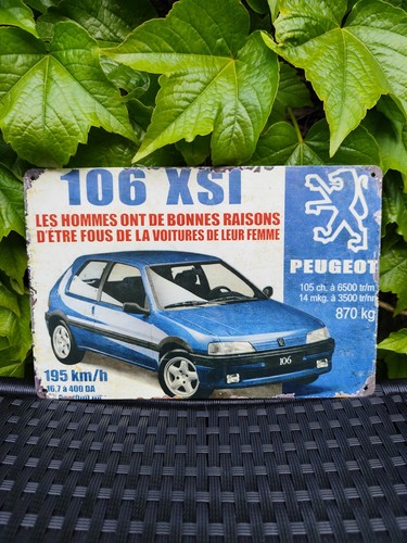 Plaque métal peugeot 106 - plaque,