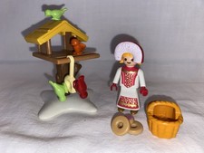 Playmobil Petite Princesse Nourrissant Oiseaux Panier Hiver Château Christmas