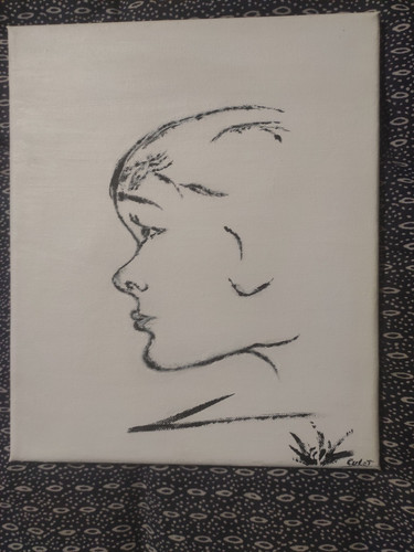 Ancien tableau huile sur - tableau, toile