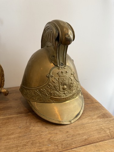 Casque pompier ancien - casque, de