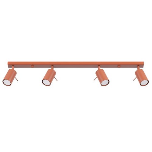Plafonnier acier ocre rouge - acier,