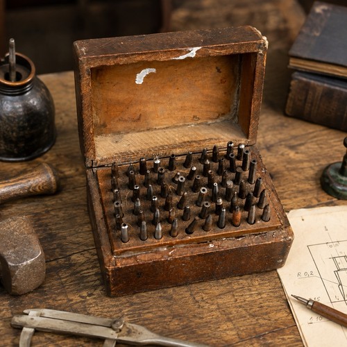 Ancien coffret rivoirs - ancien, de