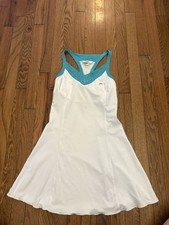 Ellesse Athletic Tennis Dress White Teal Women’s Size XS