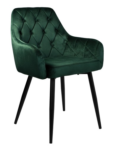Fauteuil velours vert - en,