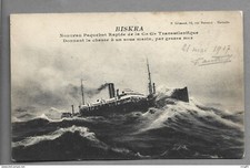 CPSM -- NAVY OF WAR. BISKRA LINER HUNTING A SUBMARINE