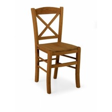 Chaise de Cuisine Bois Massif Paesana Venise Noyer Sombre Bassano 2 Pièces