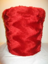 Pouf de rangement rouge déco