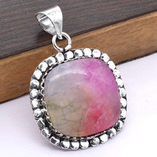 Arc-en-Ciel Solaire Quartz Pierre Précieuse Ethnique la Main Pendentif Bijoux