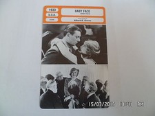 CARTE FICHE CINEMA 1933 BABY