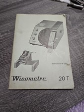 WITSCHI WISCOMETRE 20T INSTRUCTION MANUEL RARE WATCHMAKERS 