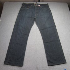 Vintage Levis 501 Jeans Mens 38x30 Blue Button Fly Straight Leg Dark Wash