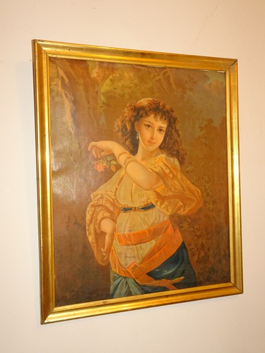 Chromo ancienne jeune - chromo, fille