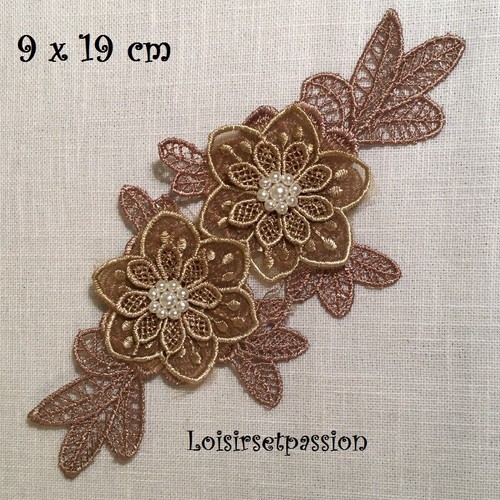 Applique dentelle fleur - applique, dentelle,