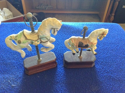 Small carousel horses - horses, on