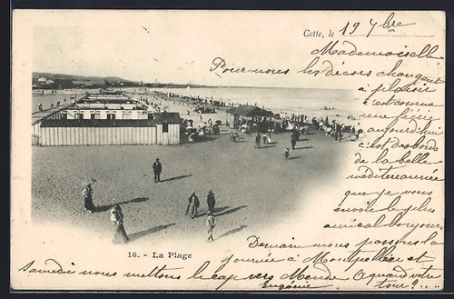 Cpa cette plage - la, avec
