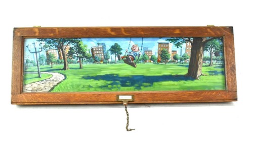 Vintage cartoon oil painting - vintage,