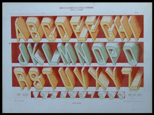 Lettres art nouveau - lettres,