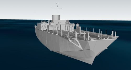 Maquette peniche de - 1/72,