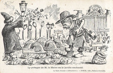 CP ILLUSTREE SATIRIQUE POTAGER