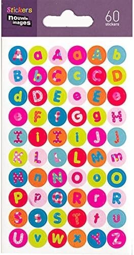 Autocollants ronds lettres - autocollants,