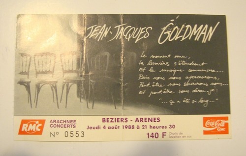 Billet concert jean jacques - billet,