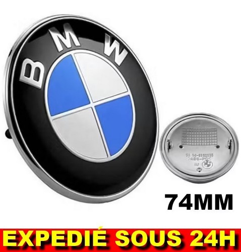 Emblème capot bmw 74mm bleu - emblème,